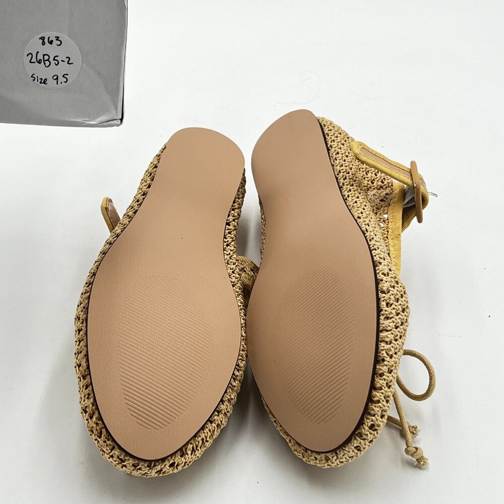 miss left Beige Cutout Bowknots Ankle Strap Mary Janes Classic Round Toe Shoes - Picture 6 of 6